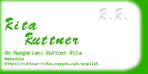 rita ruttner business card